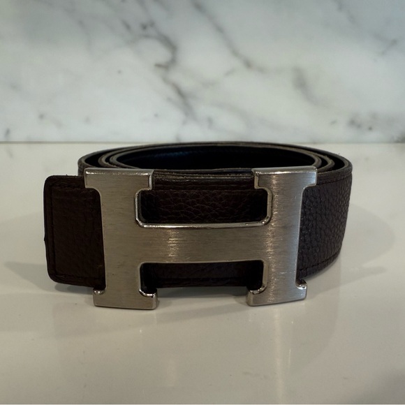 Hermes Black/Brown Reversible Belt (Size 85) - Picture 3 of 7